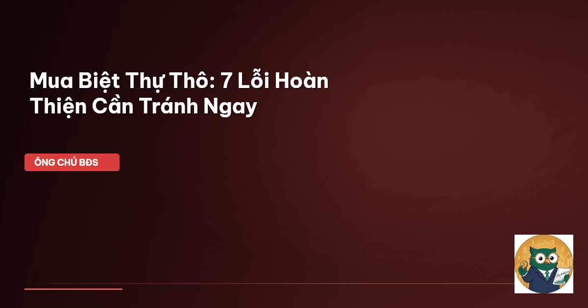 biệt thự bàn giao thô