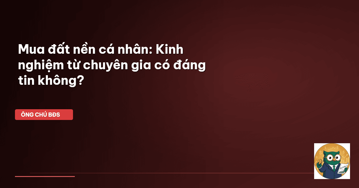 mua đất nền cá nhân