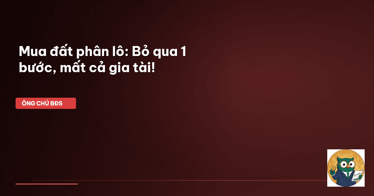 đất nền phân lô