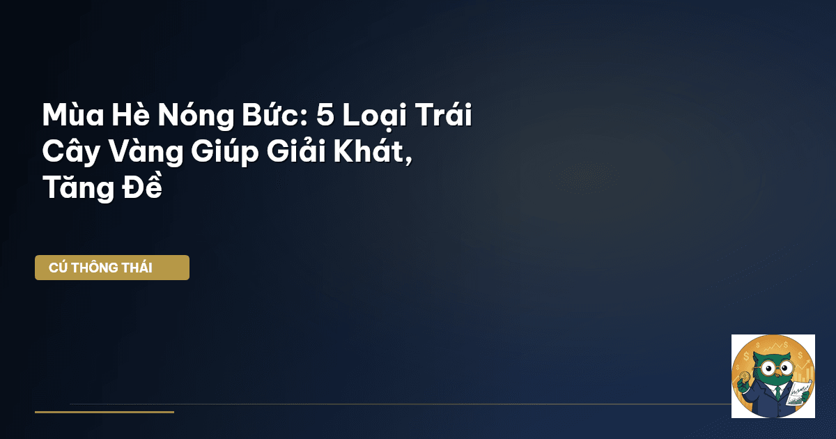 Mùa Hè Nóng Bức: 5 Loại Trái Cây ‘Vàng’ Giúp Giải Khát, Tăng Đề