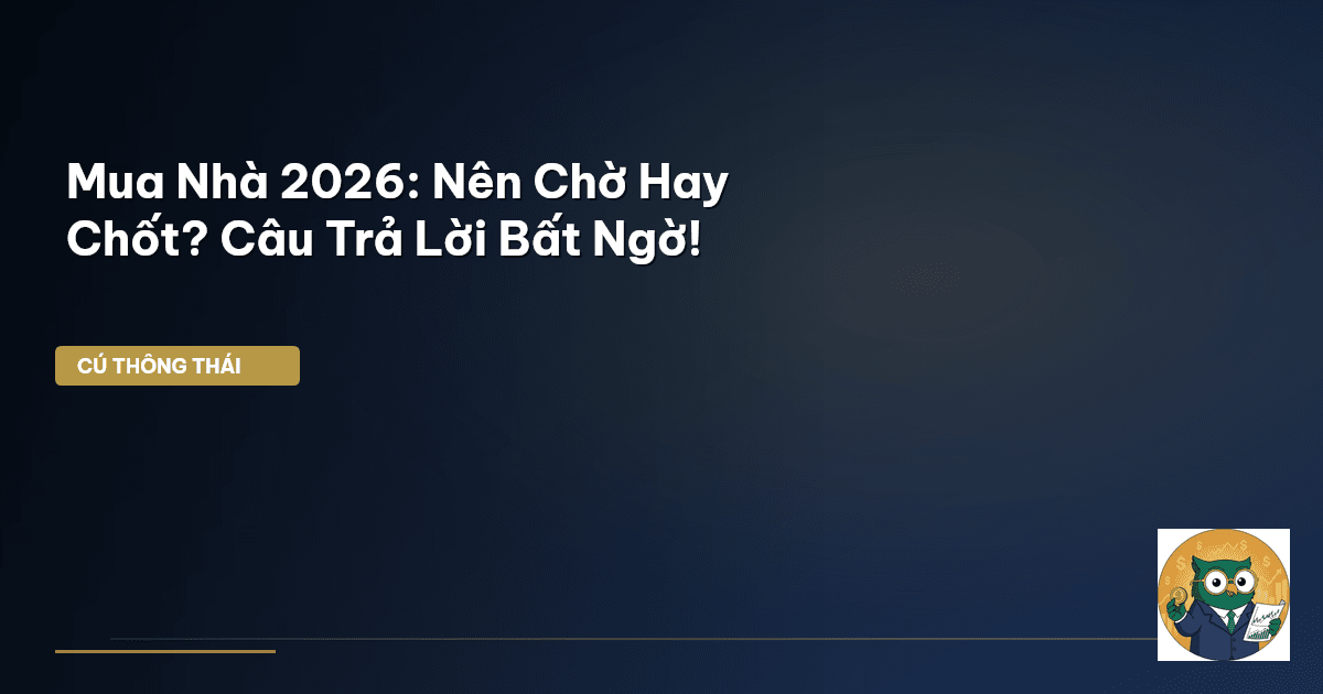 Mua Nhà 2026: Nên Chờ Hay Chốt? Câu Trả Lời Bất Ngờ!