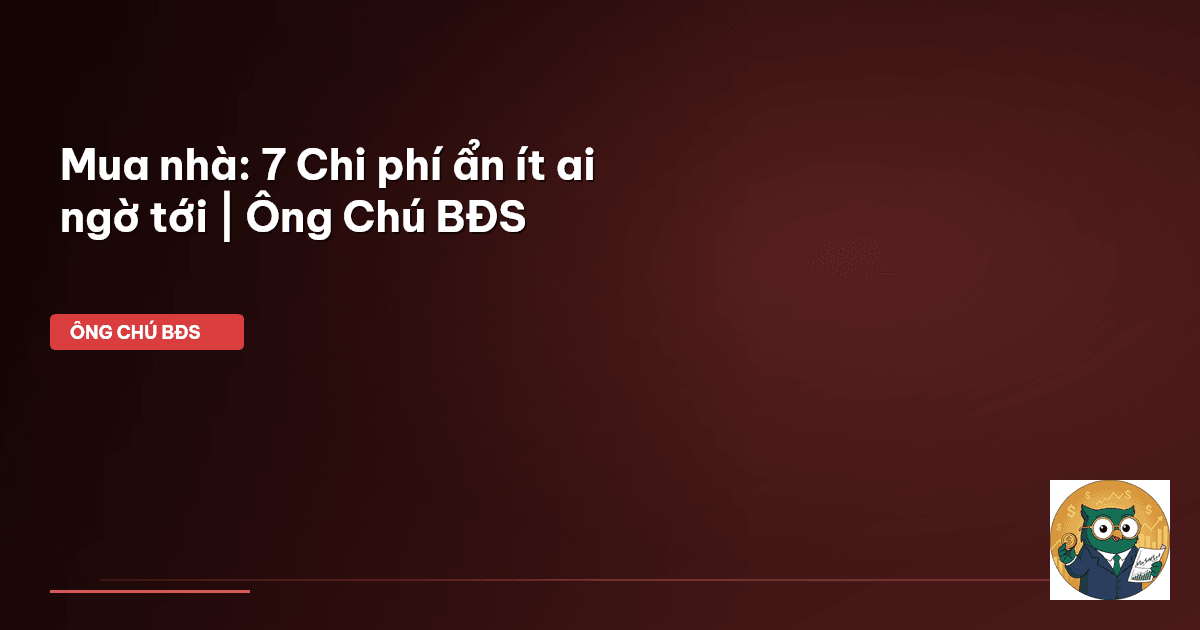 chi phí mua nhà