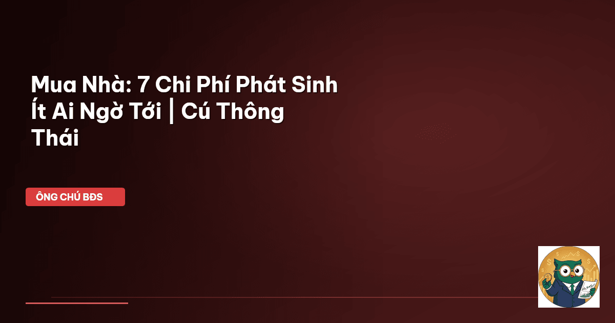 chi phí mua nhà