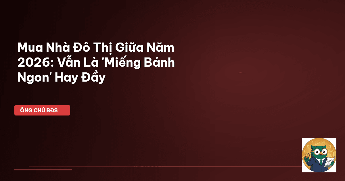 Mua Nhà Đô Thị Giữa Năm 2026: Vẫn Là 'Miếng Bánh Ngon' Hay Đầy