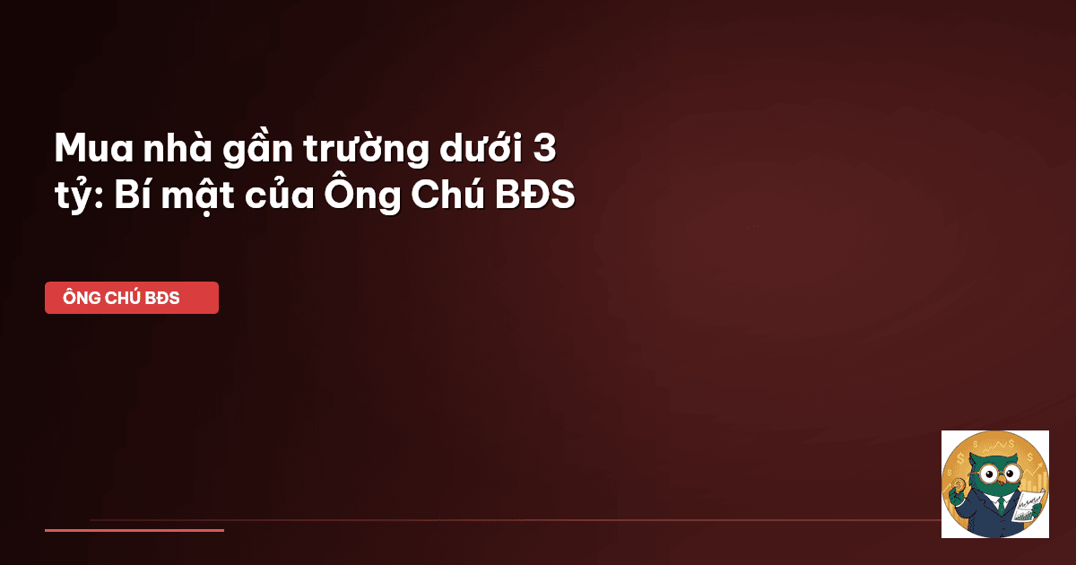 mua nhà dưới 3 tỷ