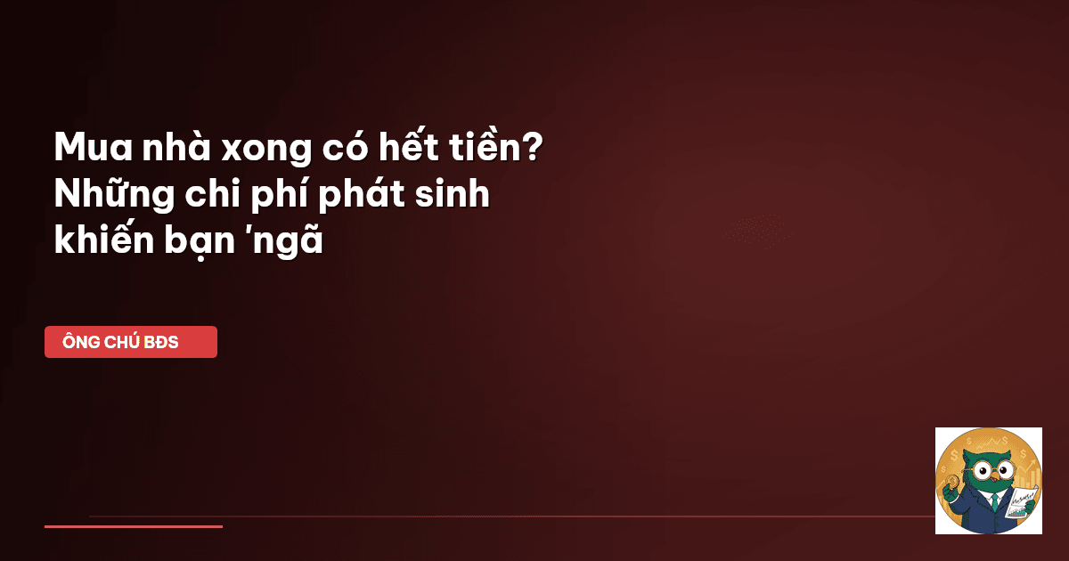 chi phí mua nhà