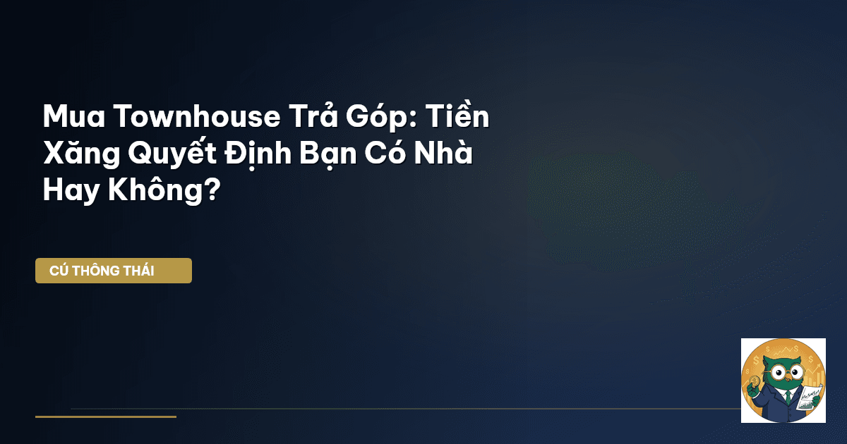 Mua Townhouse Trả Góp: Tiền Xăng Quyết Định Bạn Có Nhà Hay Không?