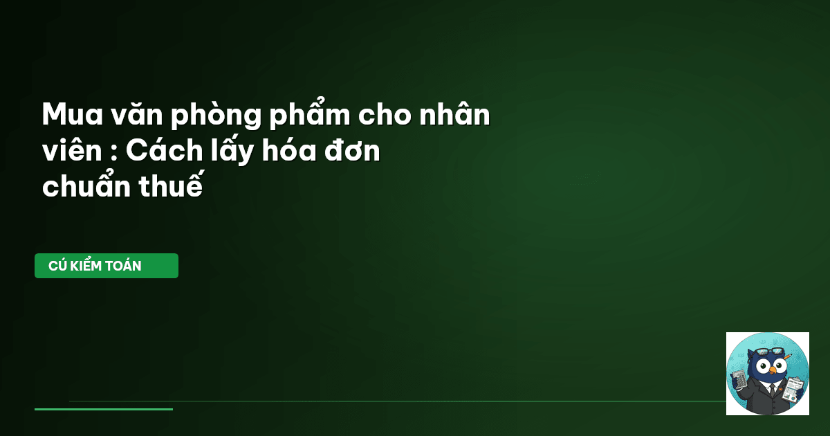 hóa đơn văn phòng phẩm