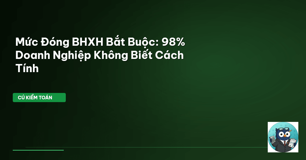 Mức Đóng BHXH Bắt Buộc: 98% Doanh Nghiệp Không Biết Cách Tính