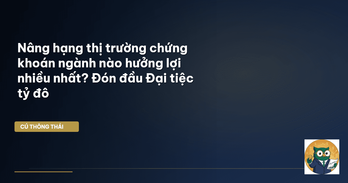 Nâng hạng thị trường chứng khoán ngành nào hưởng lợi nhiều nhất? Đón đầu “Đại tiệc” tỷ đ