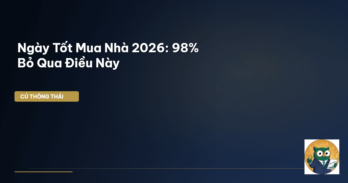 Ngày Tốt Mua Nhà 2026: 98% Bỏ Qua Điều Này