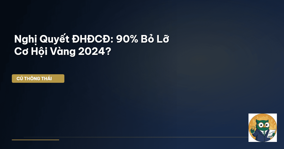 Nghị Quyết ĐHĐCĐ: 90% Bỏ Lỡ Cơ Hội Vàng 2024?