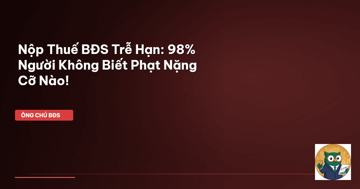 Nộp Thuế BĐS Trễ Hạn: 98% Người Không Biết Phạt Nặng Cỡ Nào!