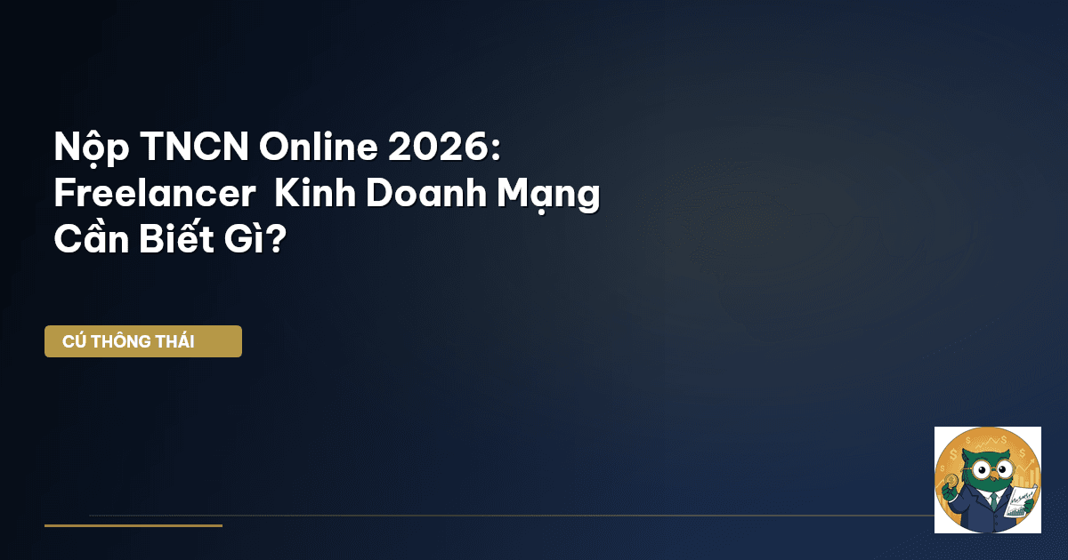 Nộp TNCN Online 2026: Freelancer & Kinh Doanh Mạng Cần Biết Gì?