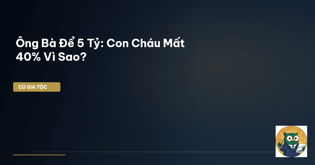 Ông Bà Để 5 Tỷ: Con Cháu Mất 40% Vì Sao?