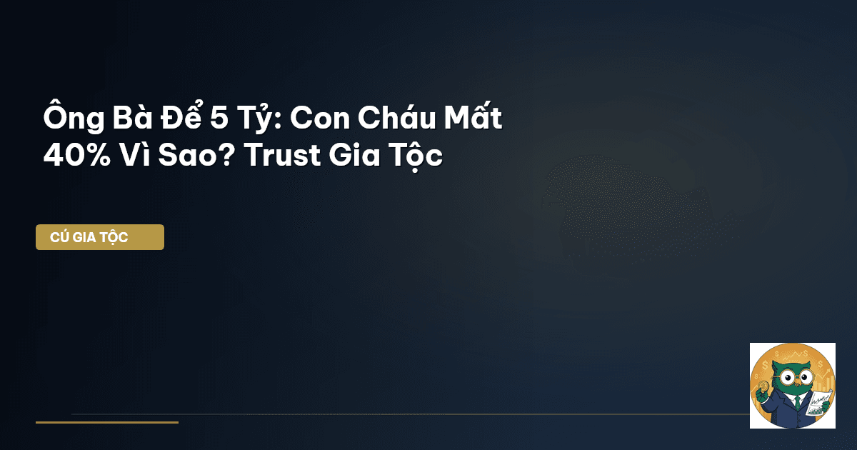Ông Bà Để 5 Tỷ: Con Cháu Mất 40% Vì Sao? Trust Gia Tộc