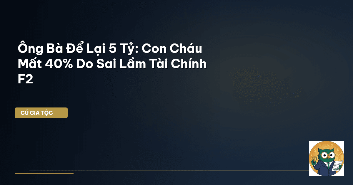 Ông Bà Để Lại 5 Tỷ: Con Cháu Mất 40% Do Sai Lầm Tài Chính F2