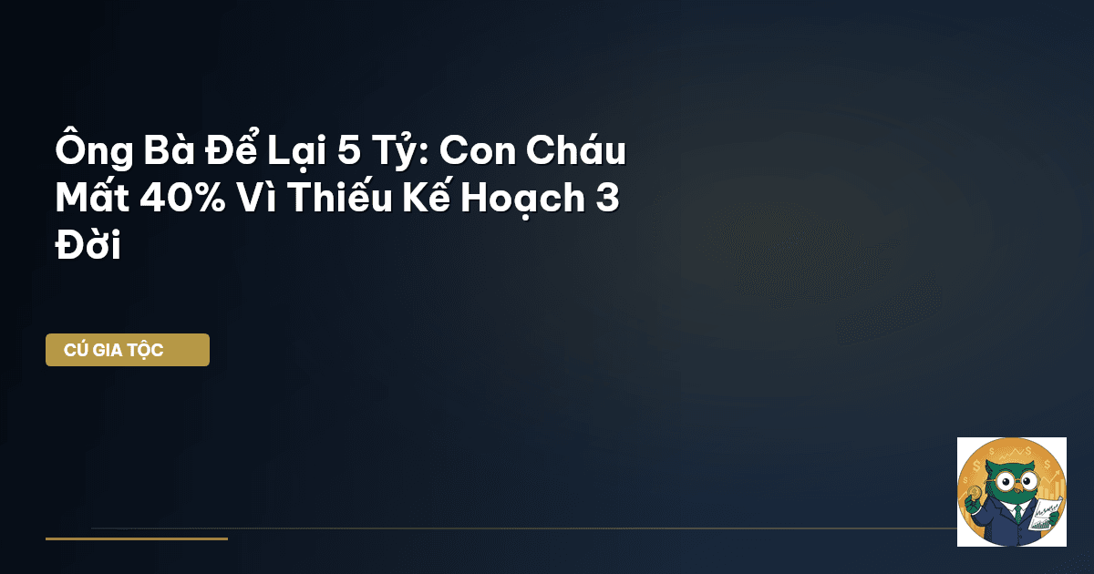 Ông Bà Để Lại 5 Tỷ: Con Cháu Mất 40% Vì Thiếu Kế Hoạch 3 Đời