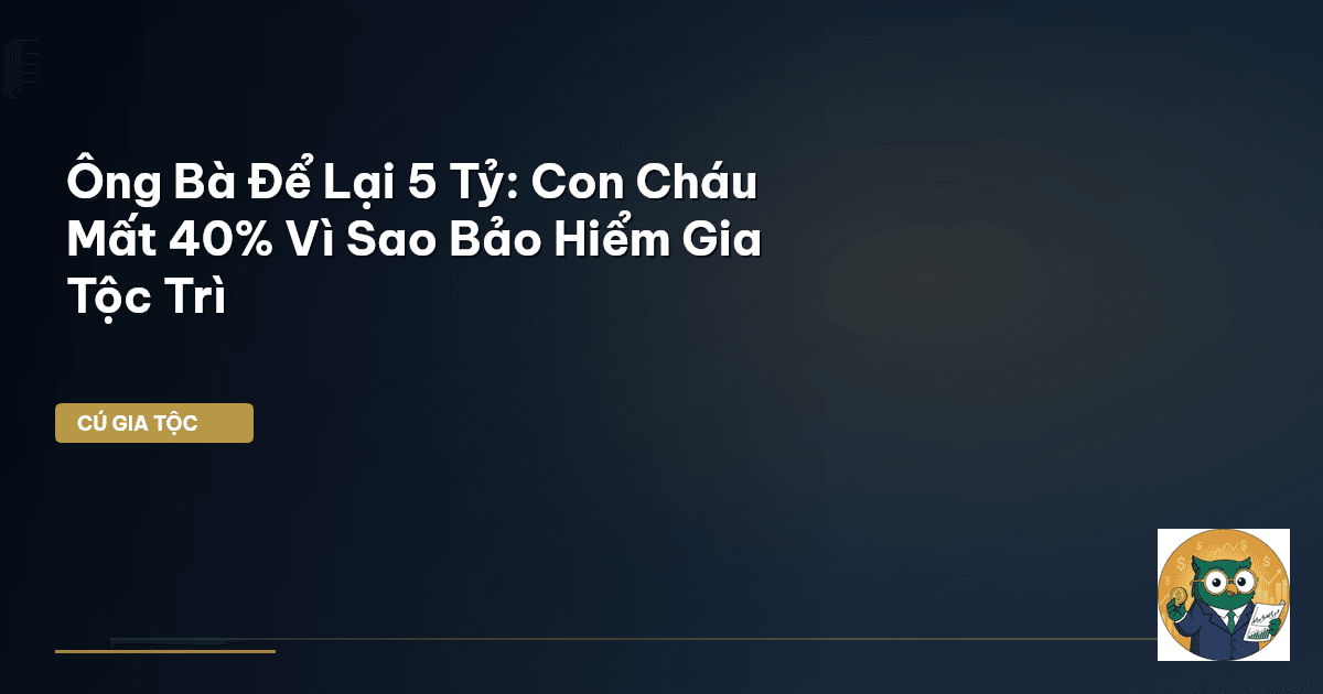 Ông Bà Để Lại 5 Tỷ: Con Cháu Mất 40% Vì Sao Bảo Hiểm Gia Tộc Trì