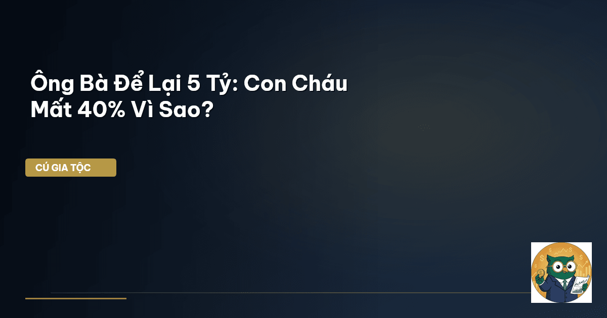 Ông Bà Để Lại 5 Tỷ: Con Cháu Mất 40% Vì Sao?
