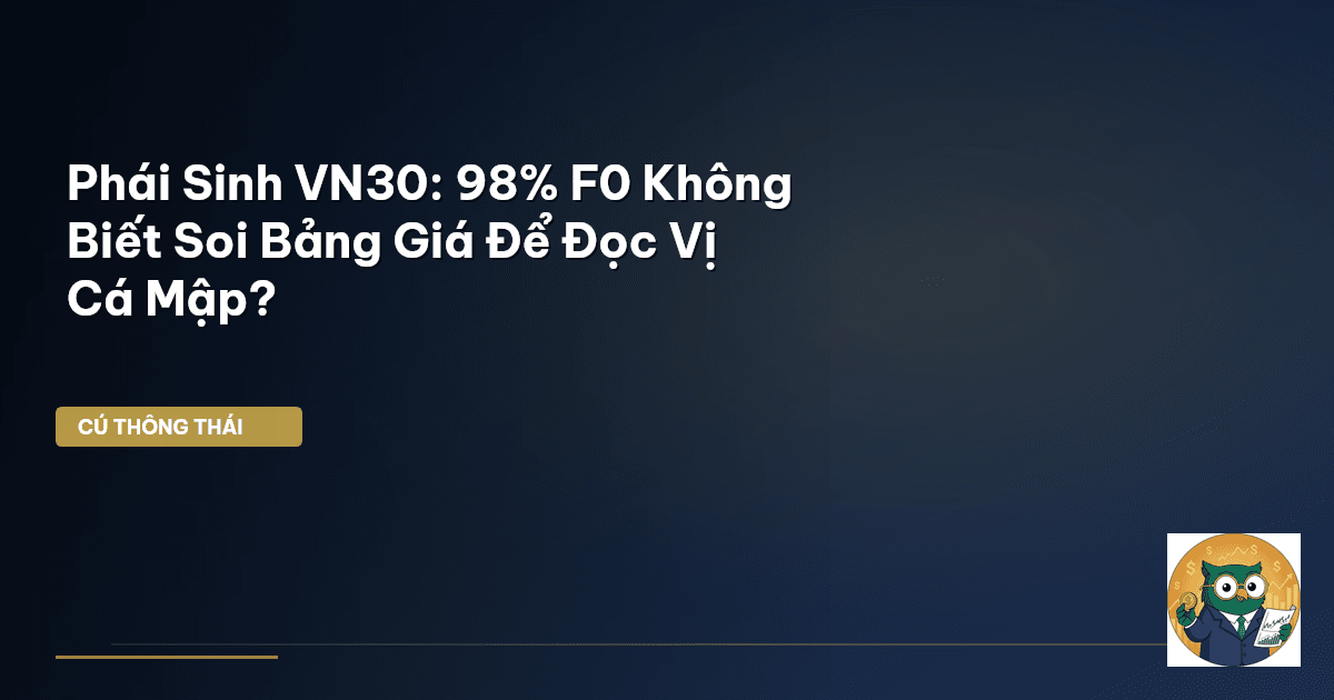 Phái Sinh VN30: 98% F0 Không Biết Soi Bảng Giá Để Đọc Vị Cá Mập?