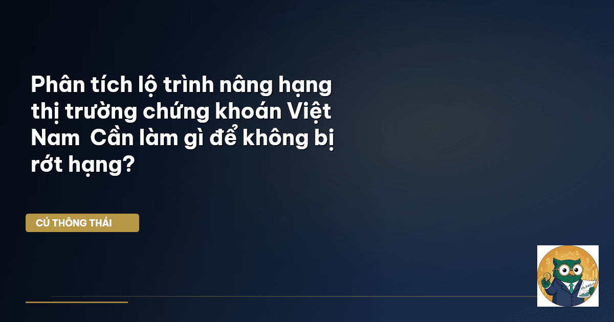 Phân tích lộ trình nâng hạng thị trường chứng khoán Việt Nam – Cần làm gì để không bị “r