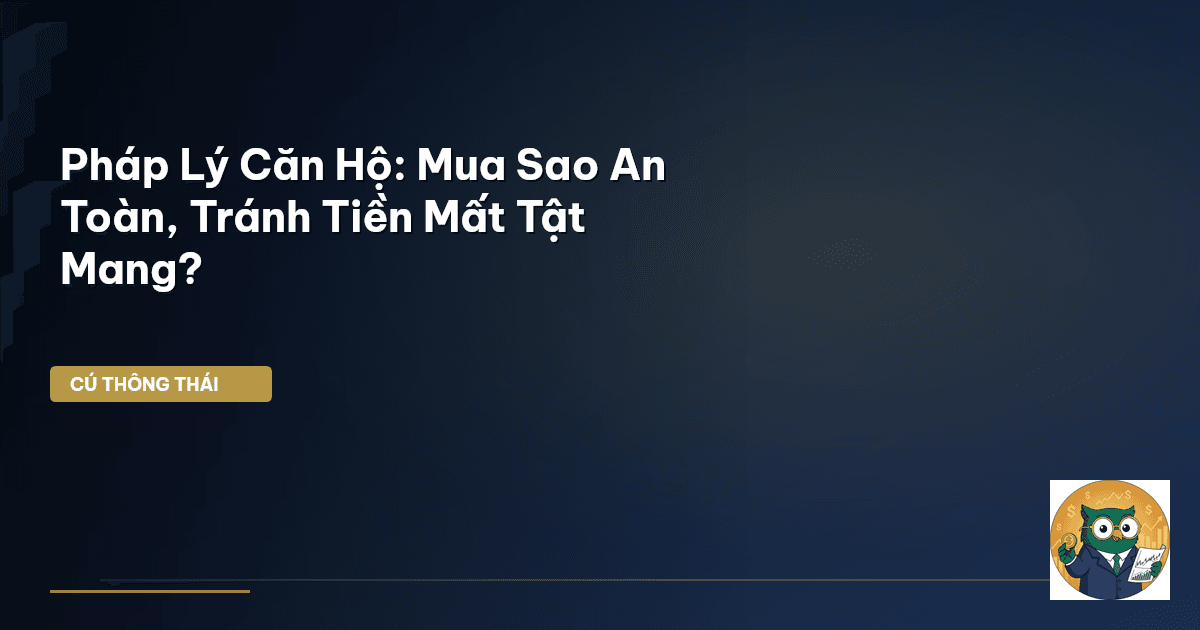 Pháp Lý Căn Hộ: Mua Sao An Toàn, Tránh Tiền Mất Tật Mang?