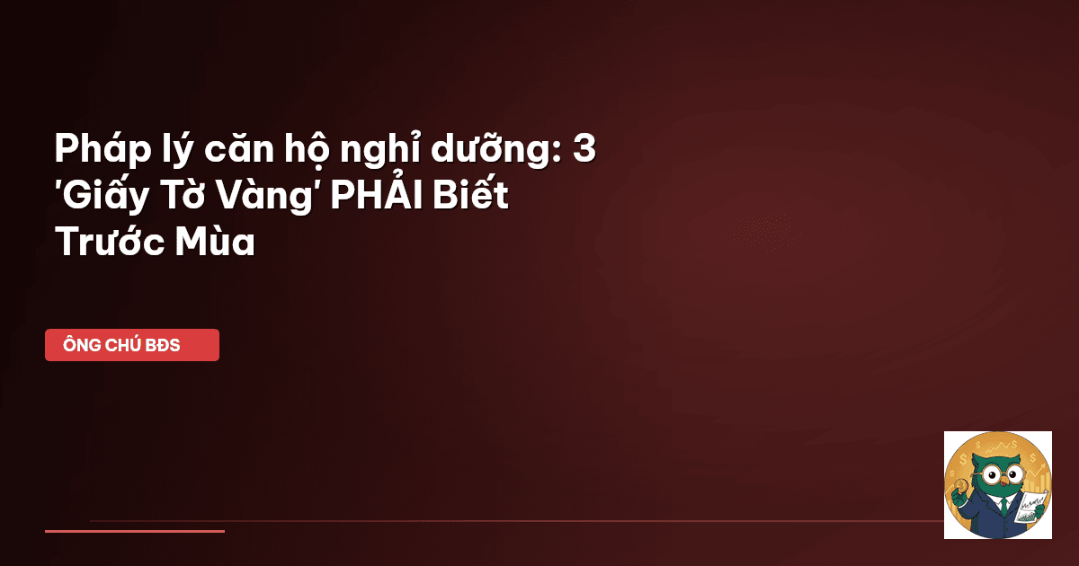 pháp lý căn hộ nghỉ dưỡng
