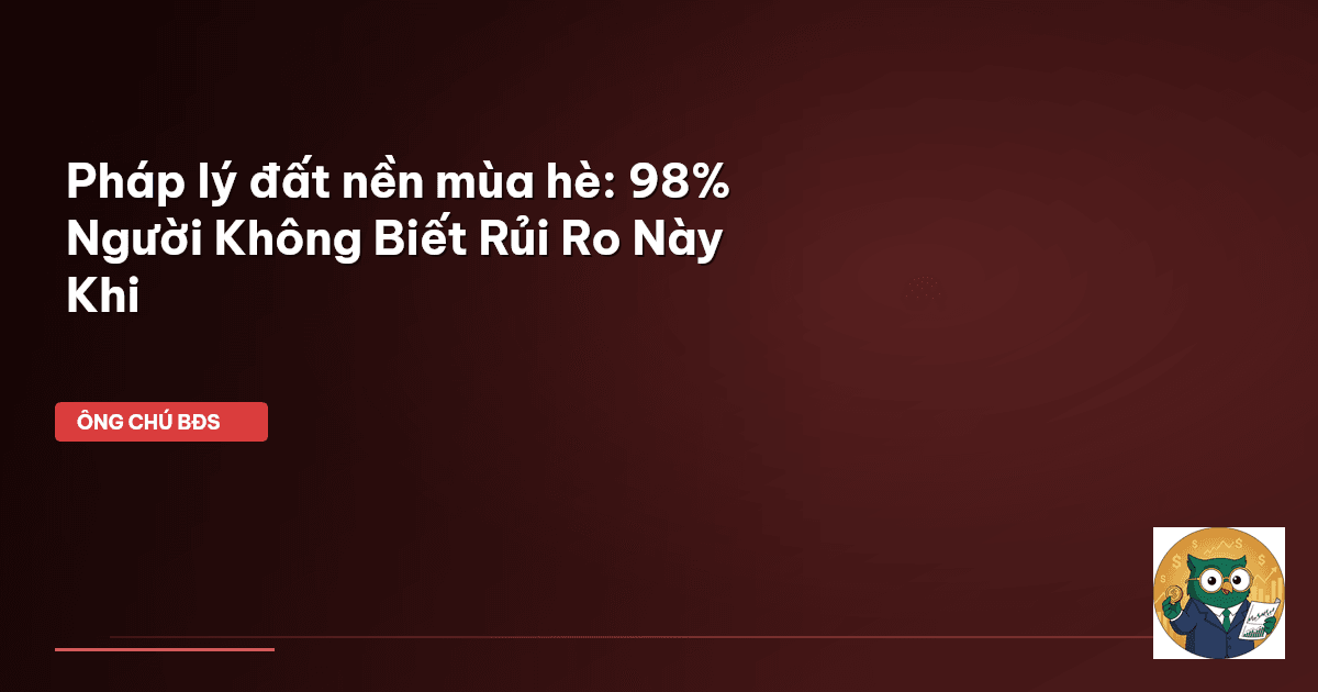 pháp lý đất nền