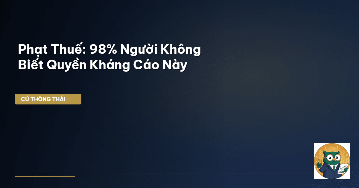Phạt Thuế: 98% Người Không Biết Quyền Kháng Cáo Này