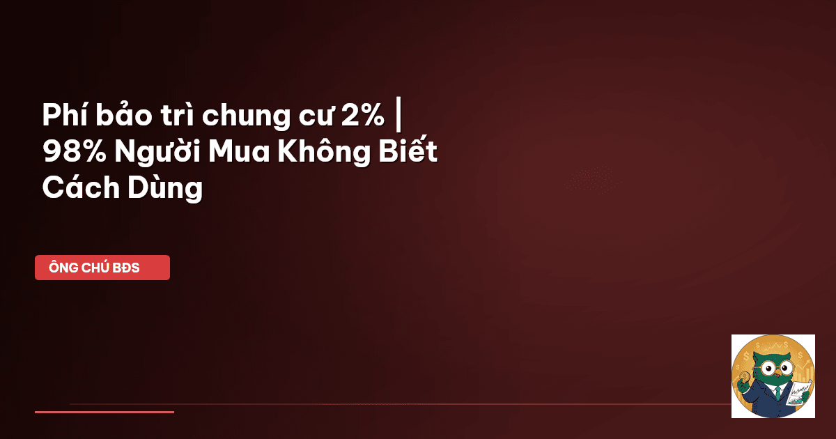 phí bảo trì chung cư