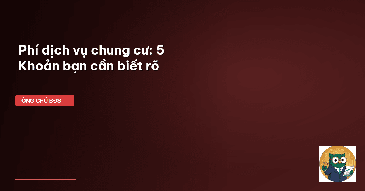 phí dịch vụ chung cư