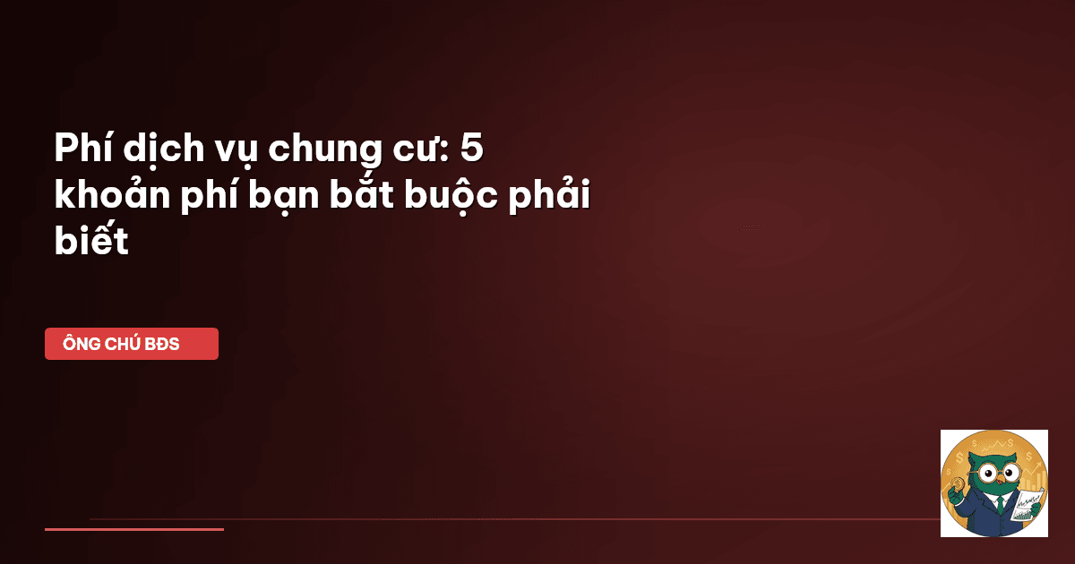 phí dịch vụ chung cư