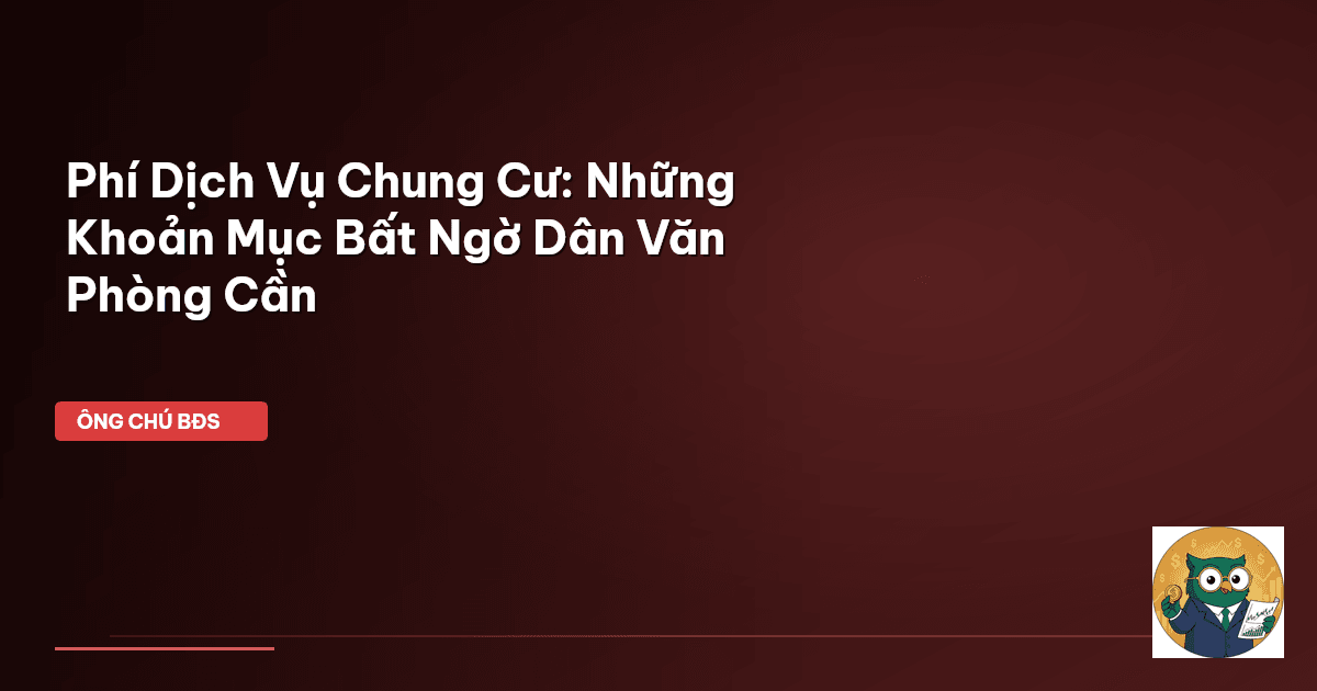 phí dịch vụ chung cư