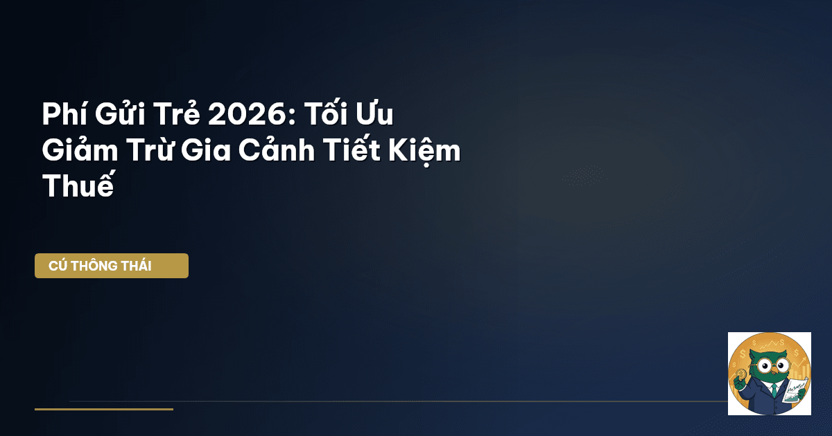 Phí Gửi Trẻ 2026: Tối Ưu Giảm Trừ Gia Cảnh Tiết Kiệm Thuế