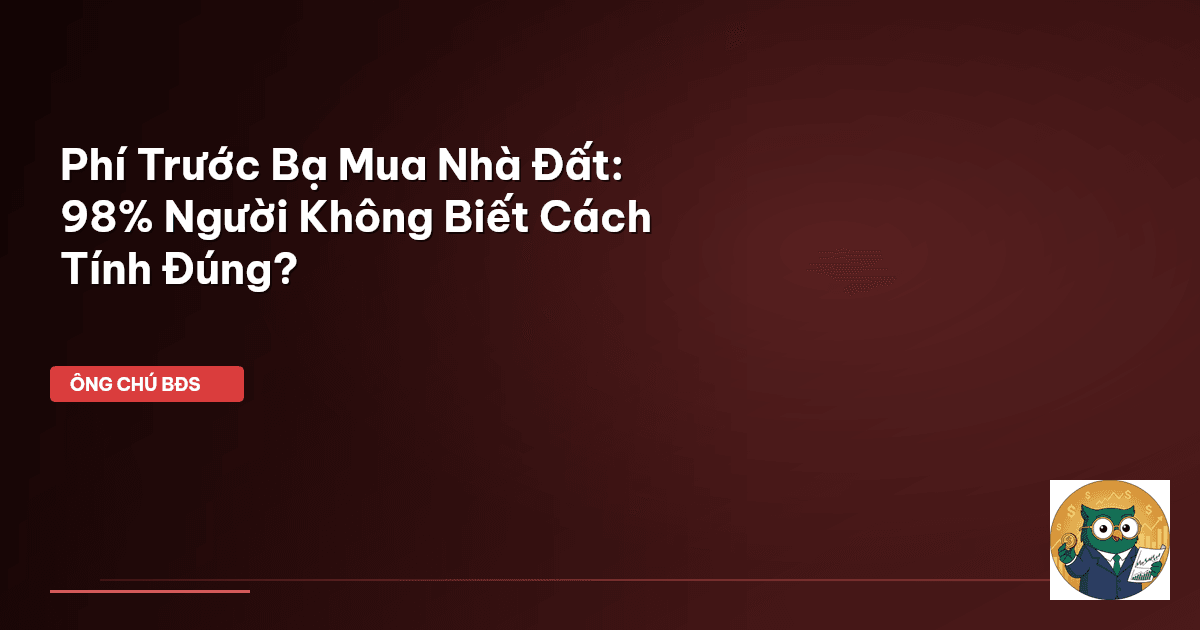 phí trước bạ mua nhà đất