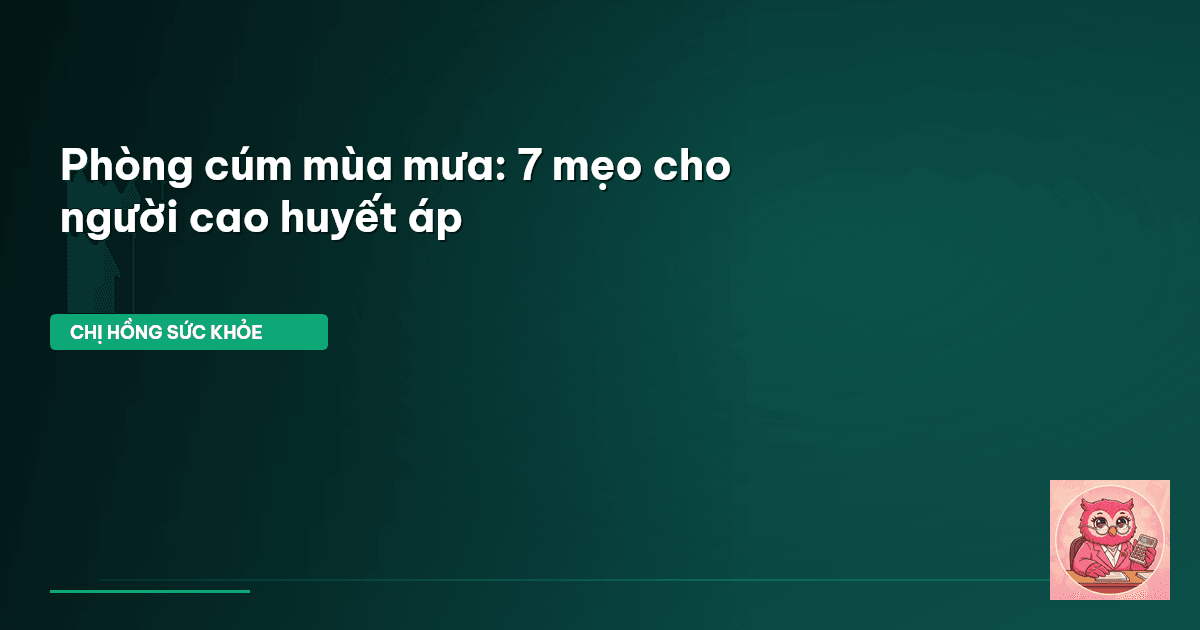 phòng cúm mùa mưa