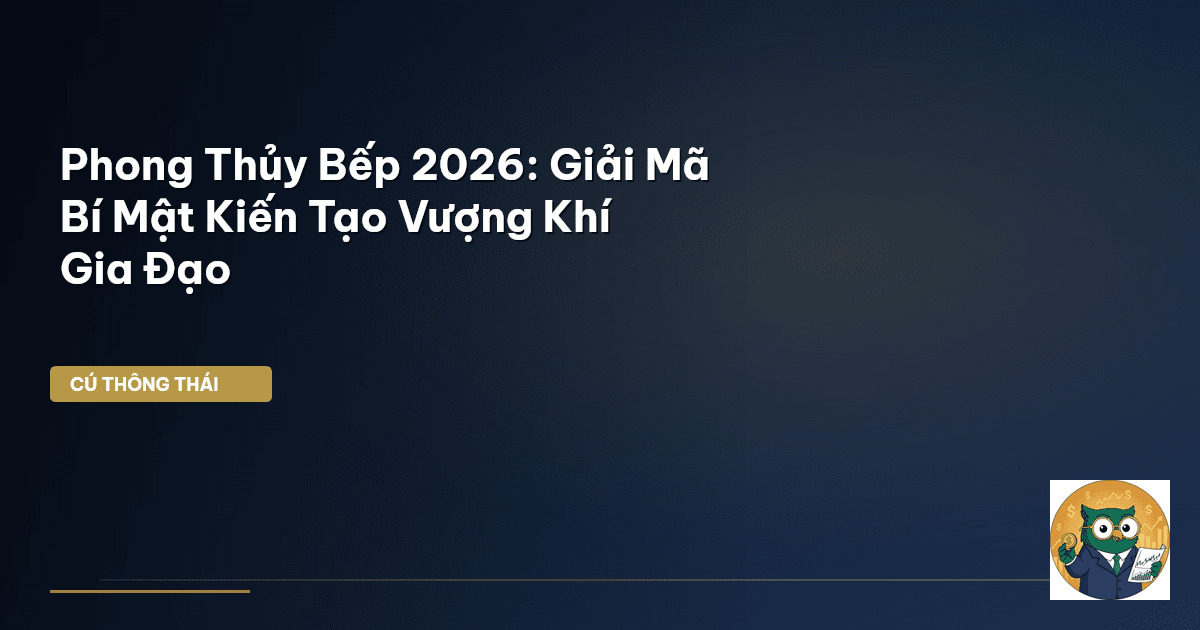 Phong Thủy Bếp 2026: Giải Mã Bí Mật Kiến Tạo Vượng Khí Gia Đạo