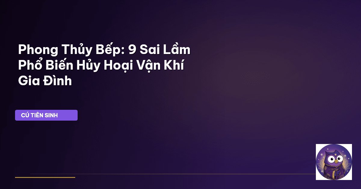 phong thủy bếp
