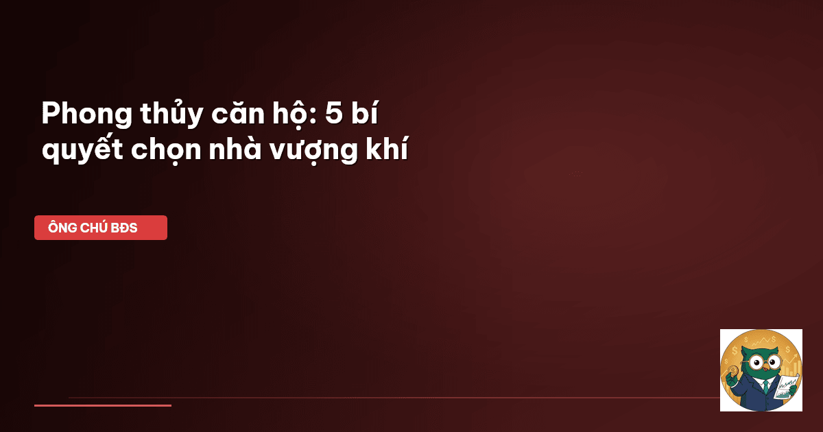phong thủy chung cư
