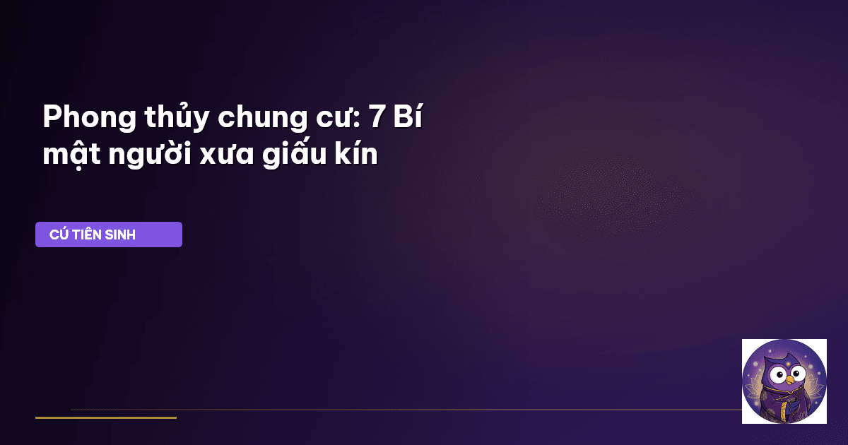 phong thủy chung cư