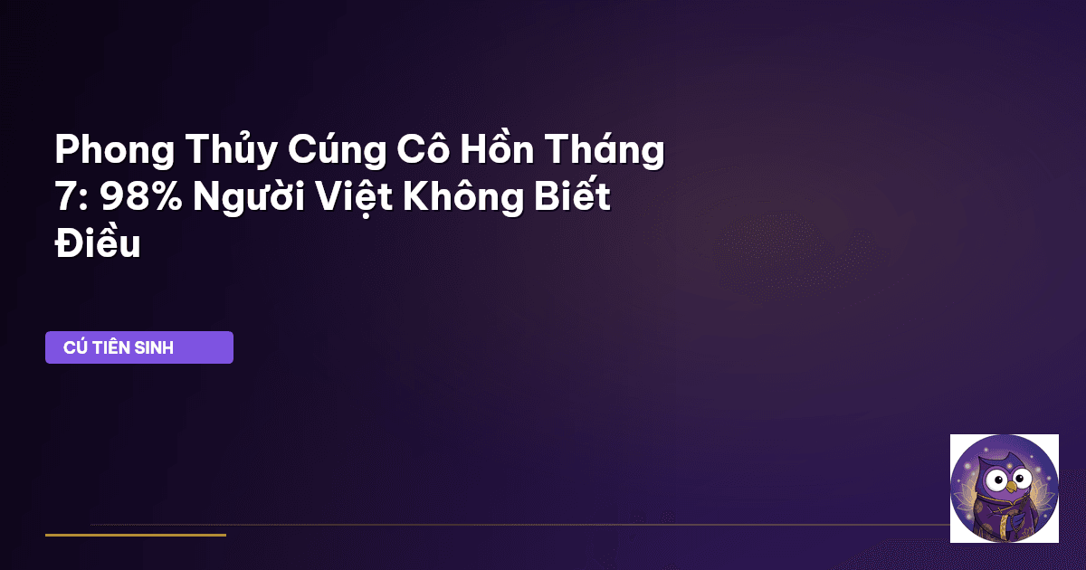 phong thủy cúng cô hồn