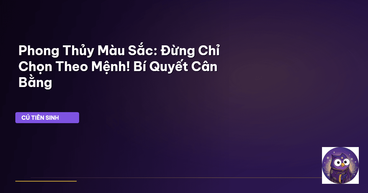 phong thủy màu sắc