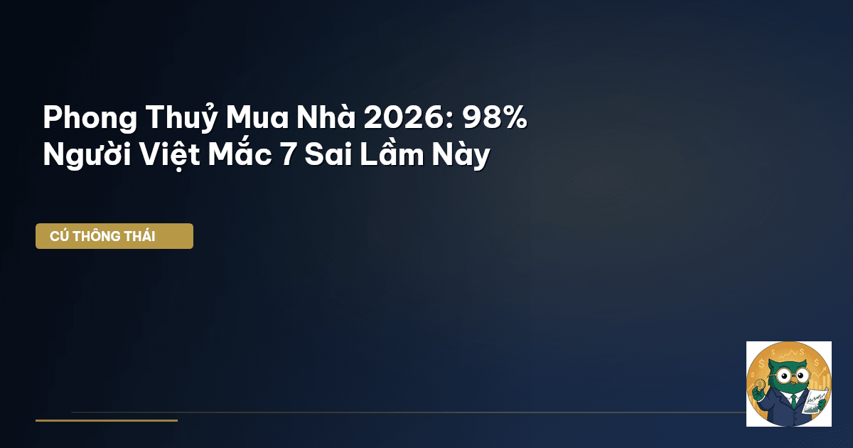 Phong Thuỷ Mua Nhà 2026: 98% Người Việt Mắc 7 Sai Lầm Này