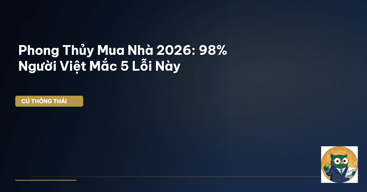 Phong Thủy Mua Nhà 2026: 98% Người Việt Mắc 5 Lỗi Này
