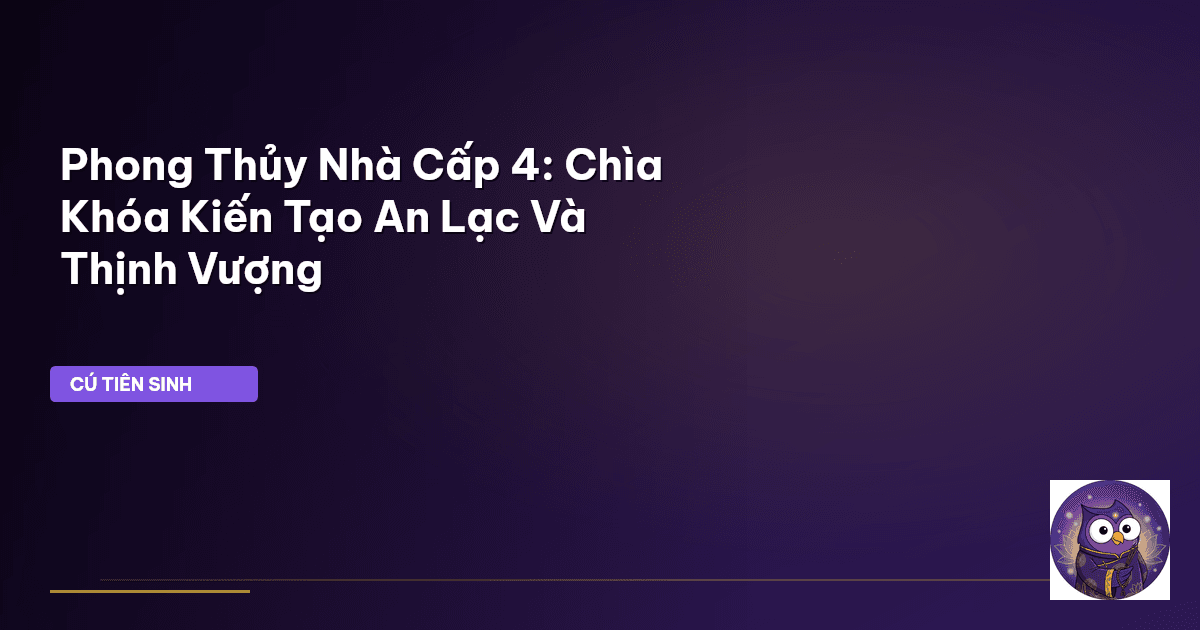 phong thủy nhà cấp 4