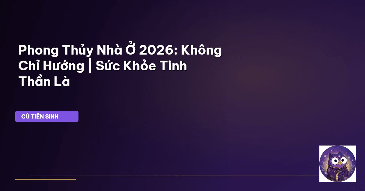 phong thủy nhà ở