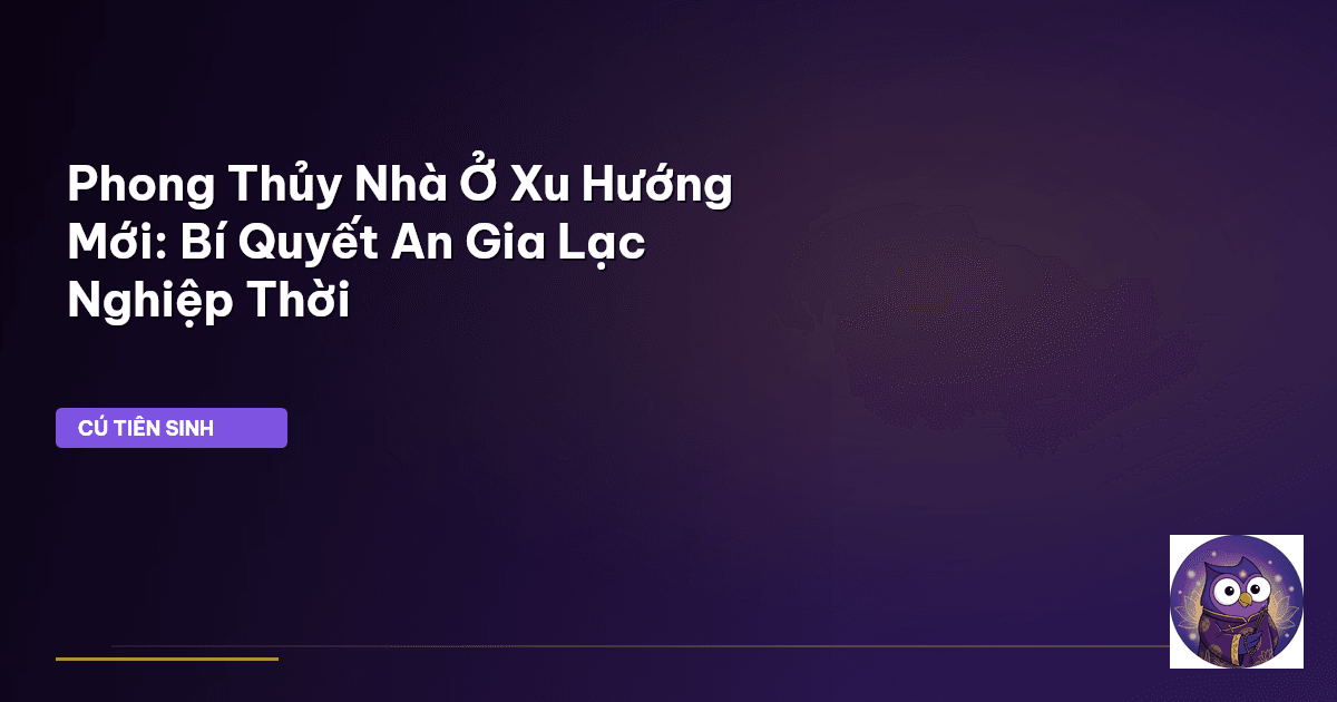 phong thủy nhà ở