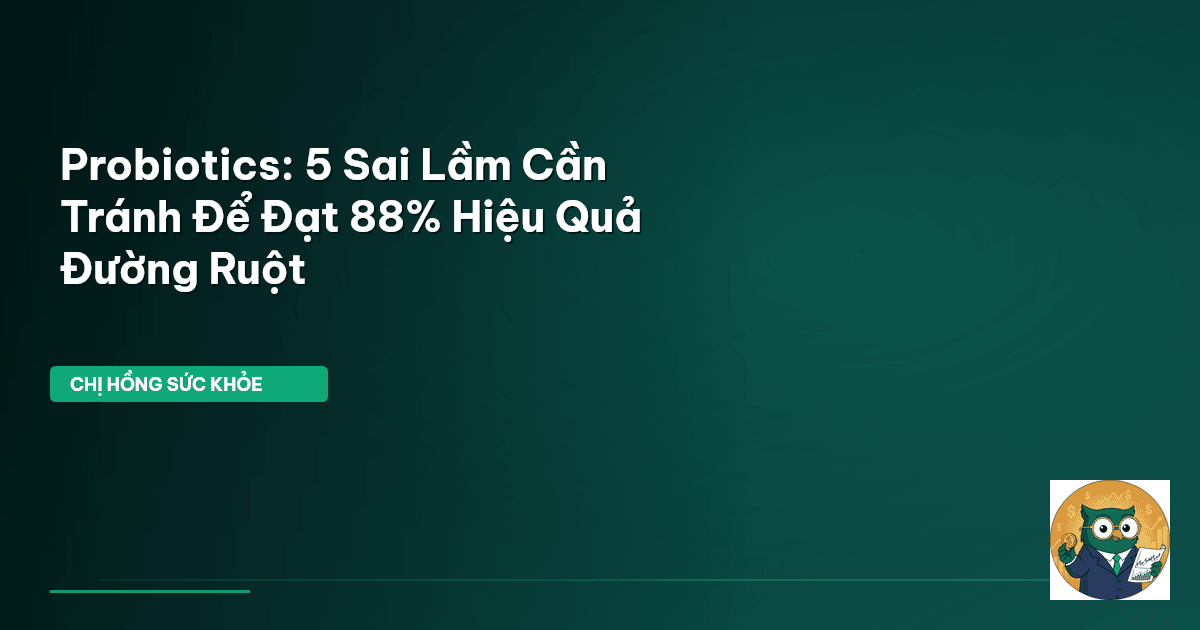 Probiotics: 5 Sai Lầm Cần Tránh Để Đạt 88% Hiệu Quả Đường Ruột
