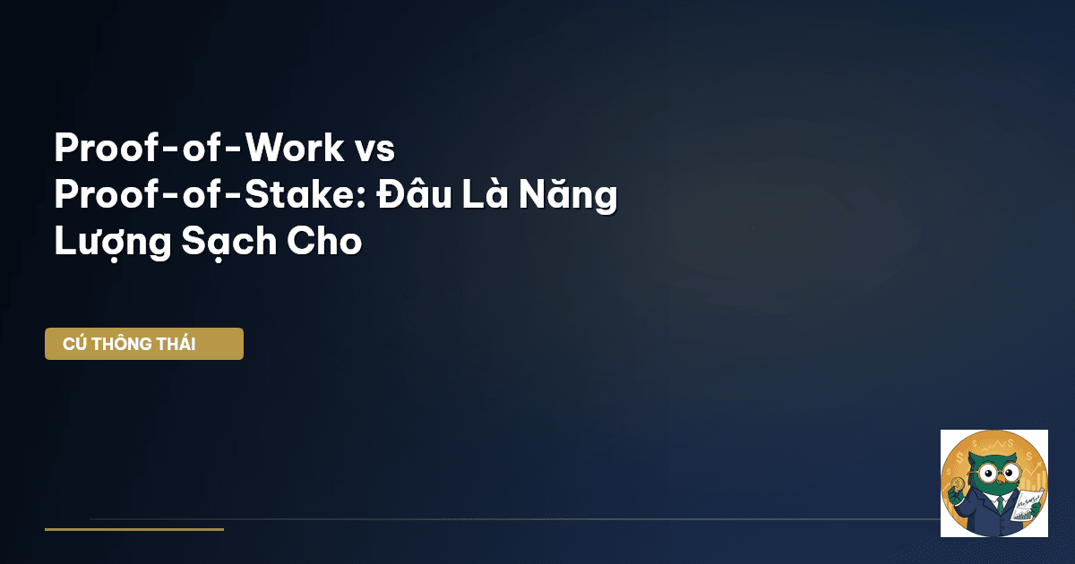 Proof-of-Work vs Proof-of-Stake: Đâu Là ‘Năng Lượng Sạch’ Cho